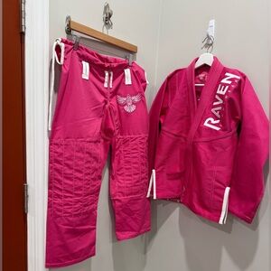 Raven Fightwear Pink BJJ Gi‎ Jiu Jitsu Kimono Martial Arts Uniform